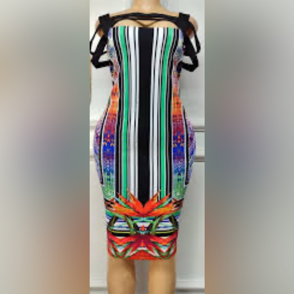 Bisou Bisou Multicolor Striped Dress